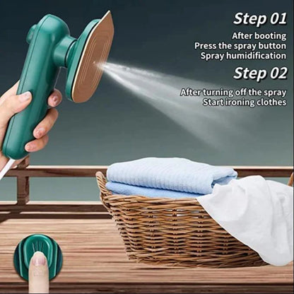 Portable Handheld Mini Electric Iron – Travel & Home Clothes Steamer